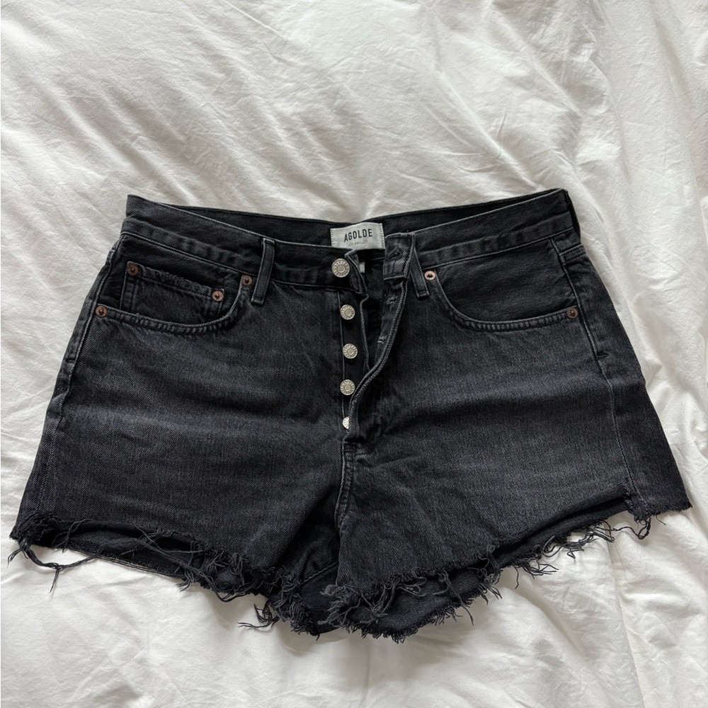 Agolde Black Jean Shorts - Parker